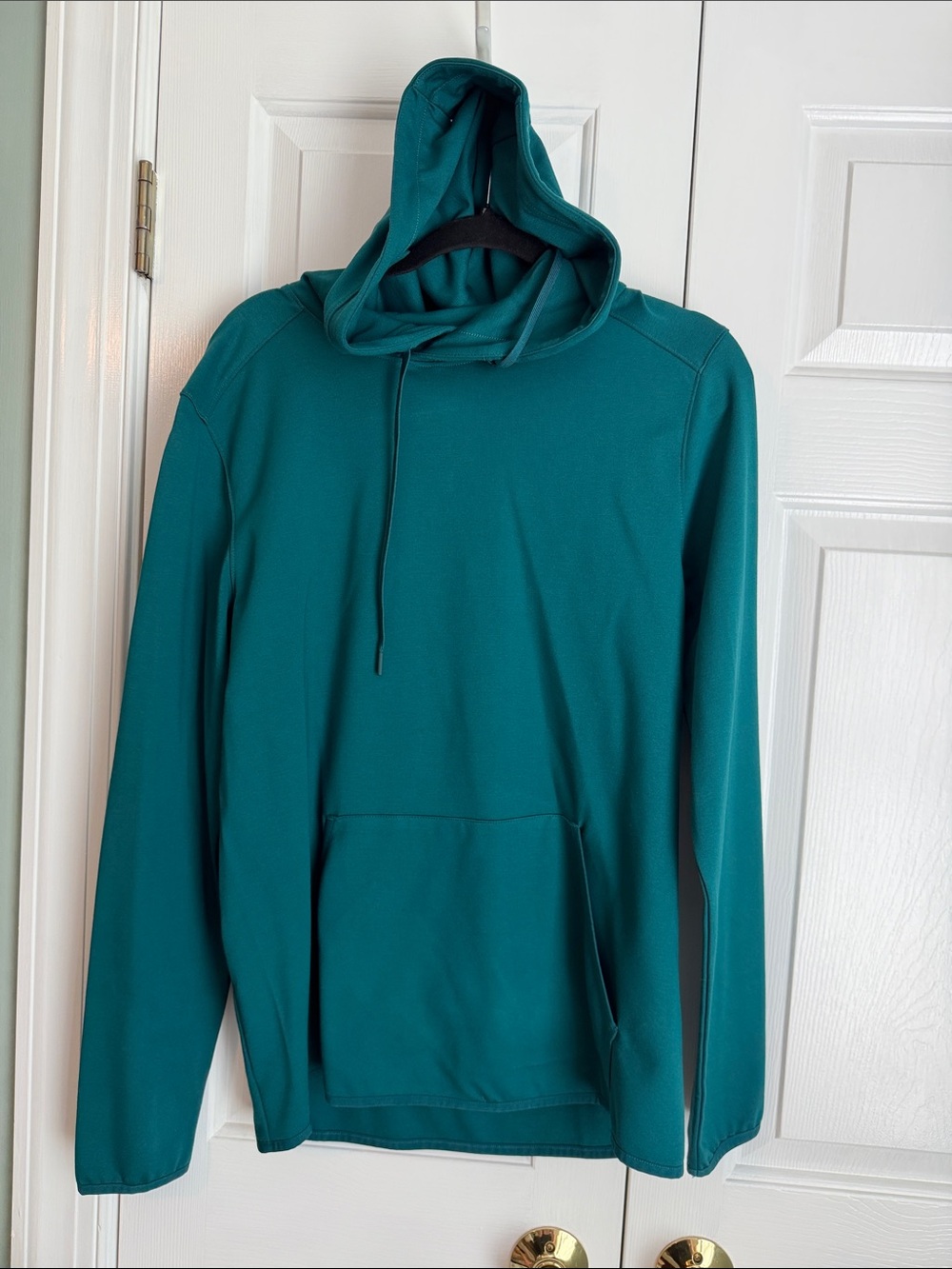 Men's Teal Hooded Athletic Pullover
